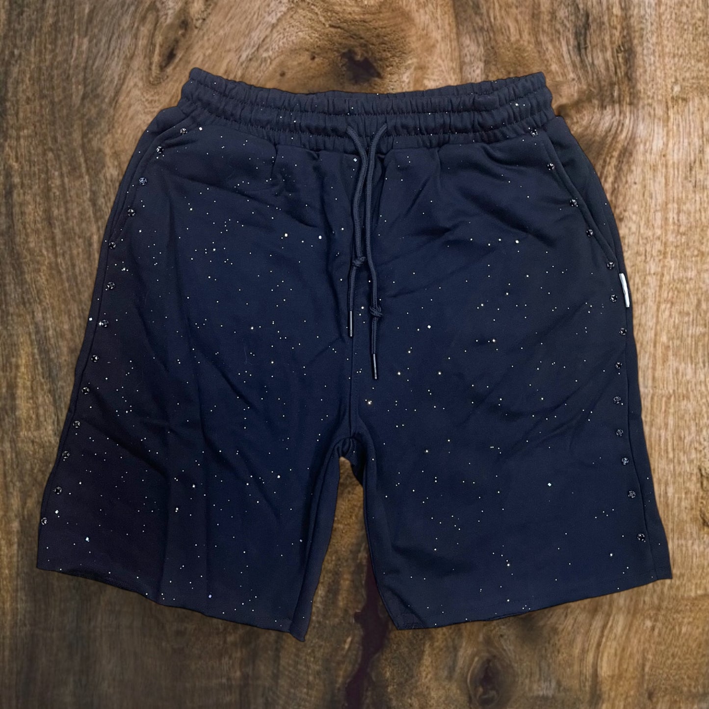 SP1279 - Rhinestones with Side Studs French Terry Shorts