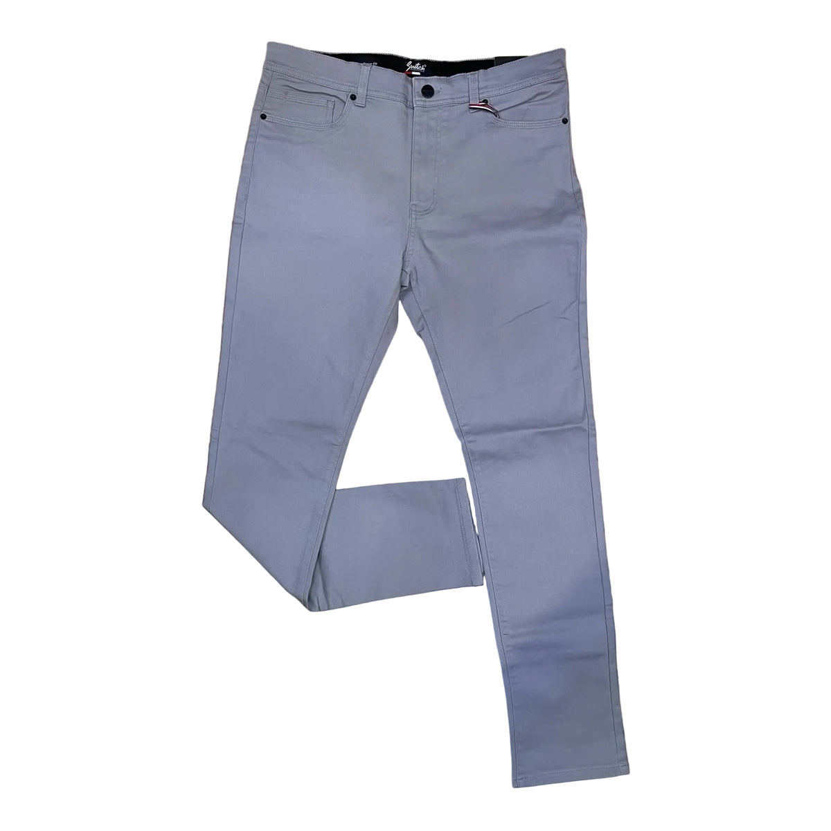 Switch SS3560 light grey span twill casual slim-fit stretch pants