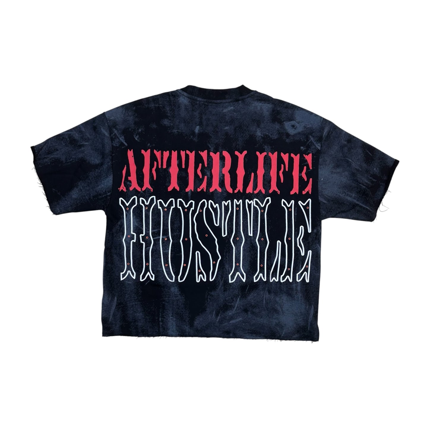 WH-T1462 - Hustle with Rhinestones Cropped Top T-Shirt