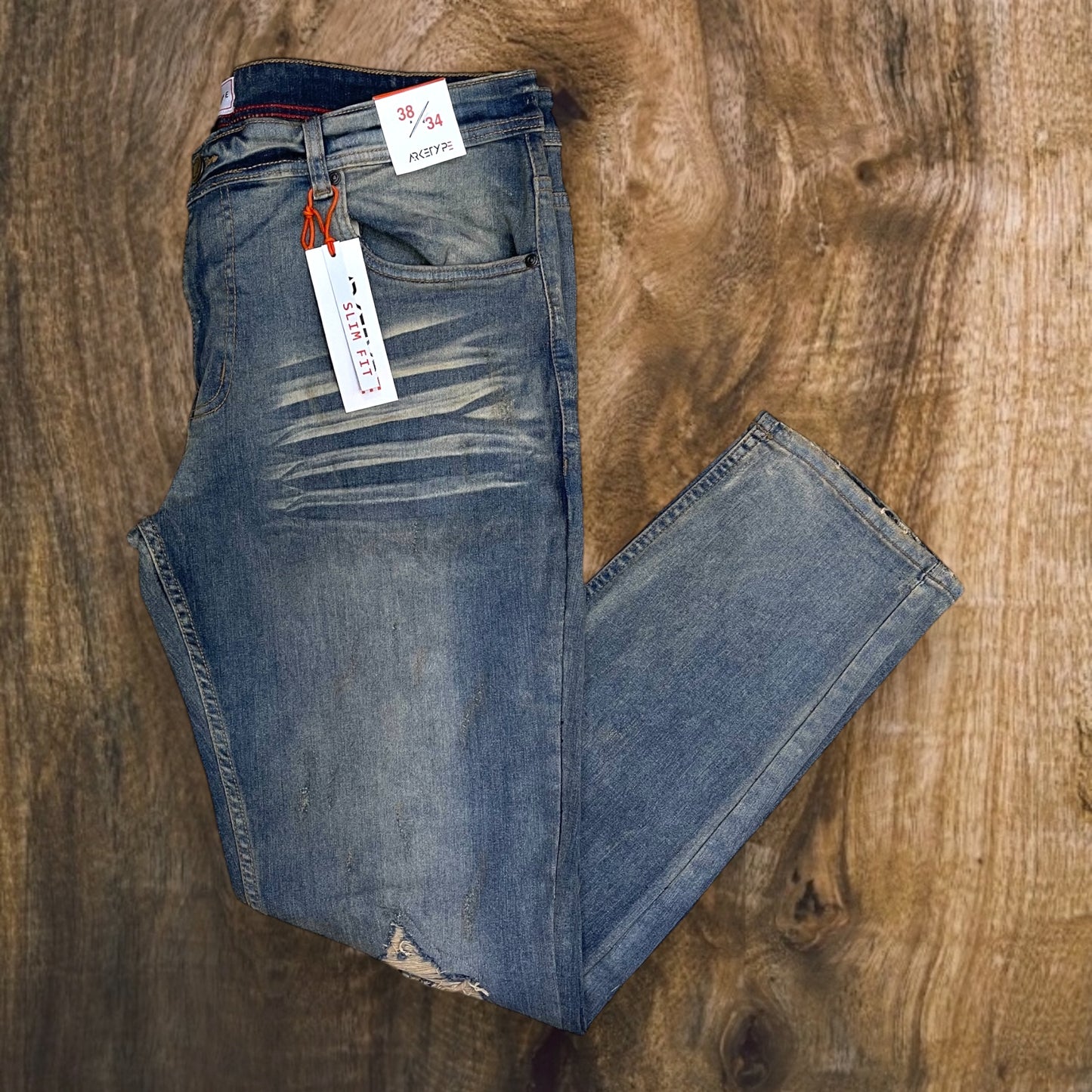 P430 - Sydney Ripped Slim-Fit Stretch Jeans