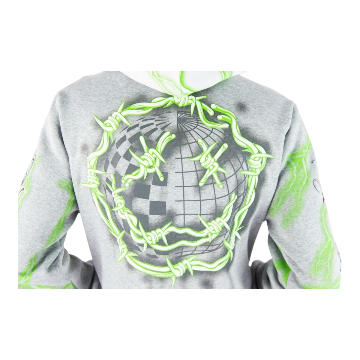 152-536 - HUMBLE Light Weight Fleece Varsity Jacket w/Hoodie (H.Grey)