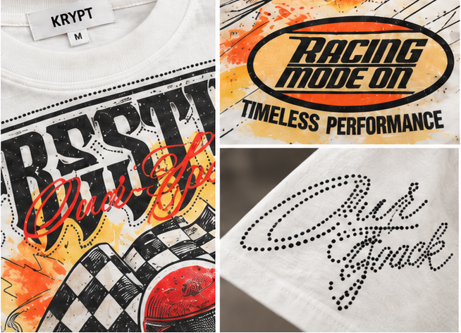 WH-KR615 - Prestige with Rhinestones Graphic T-Shirt