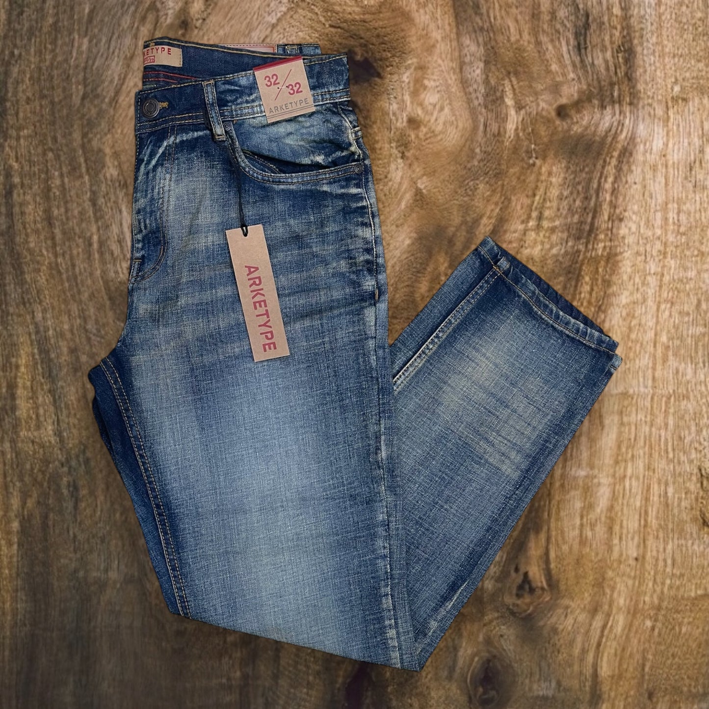 PC01 - Basic Whisker Relaxed-Fit Jeans