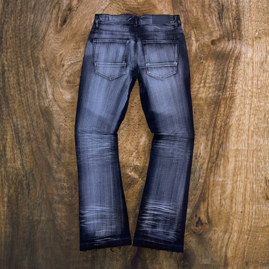 P538 - Double Whisker Stretch Stacked Flared Jeans
