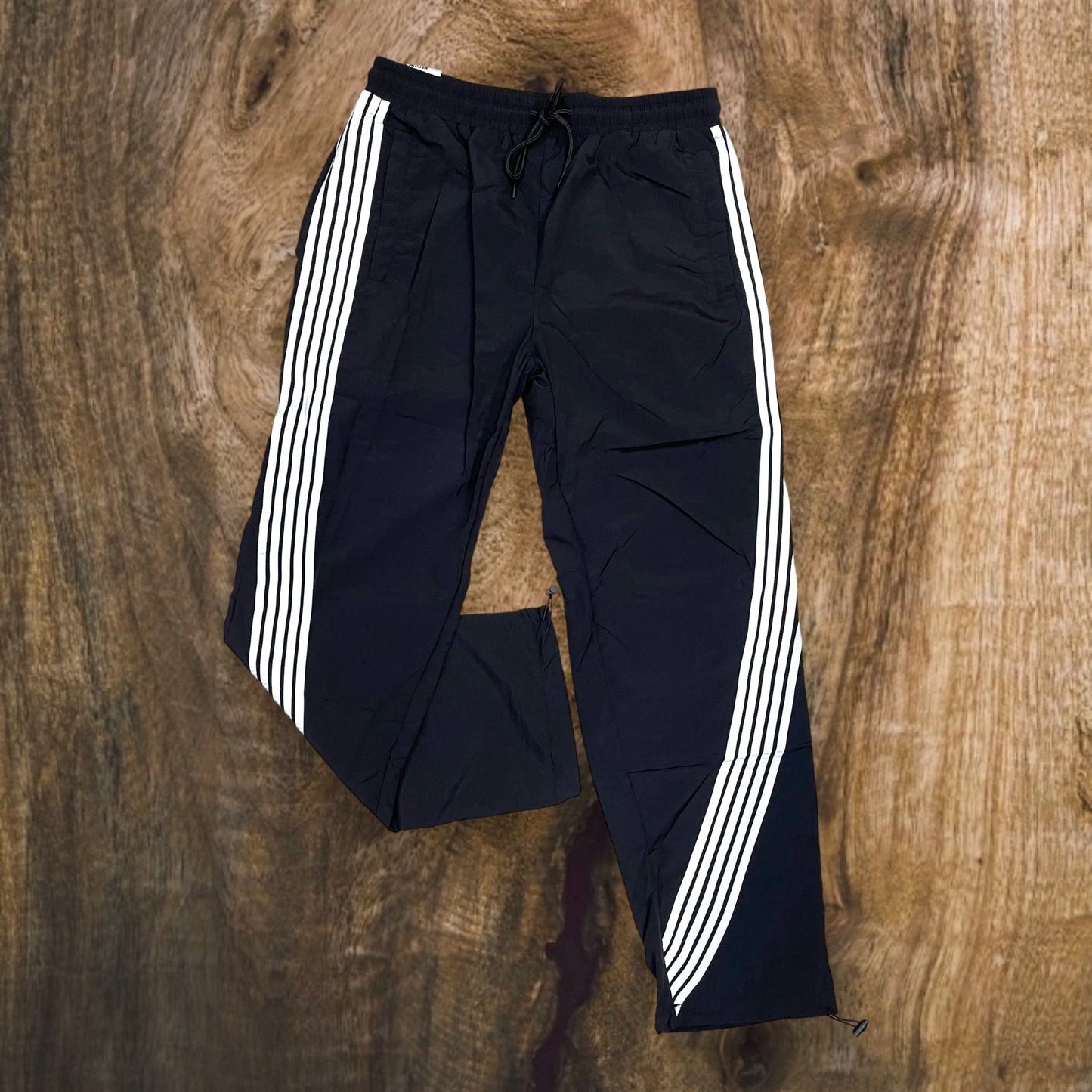 100-490- Bent Stripes Nylon Straight-Fit Pants