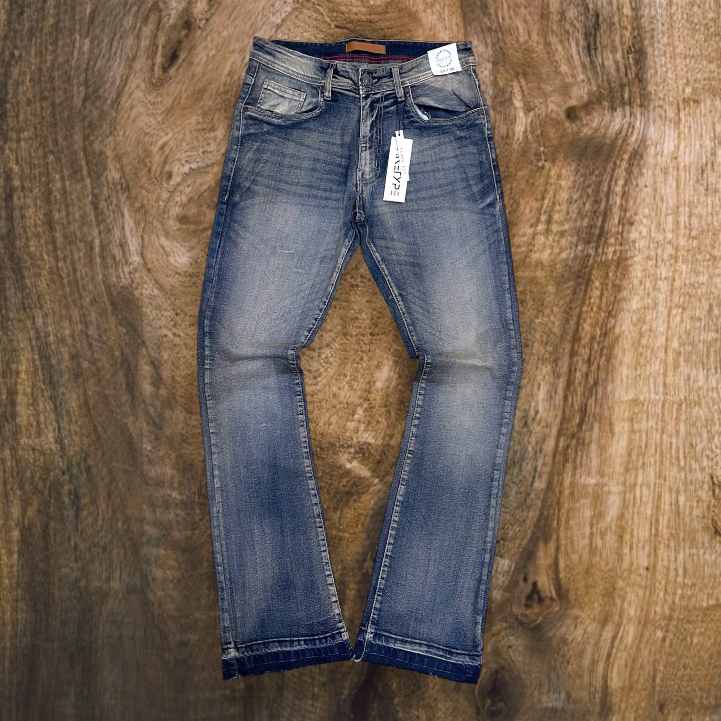 P537 - Essntl Stretch Stacked Flare Jeans