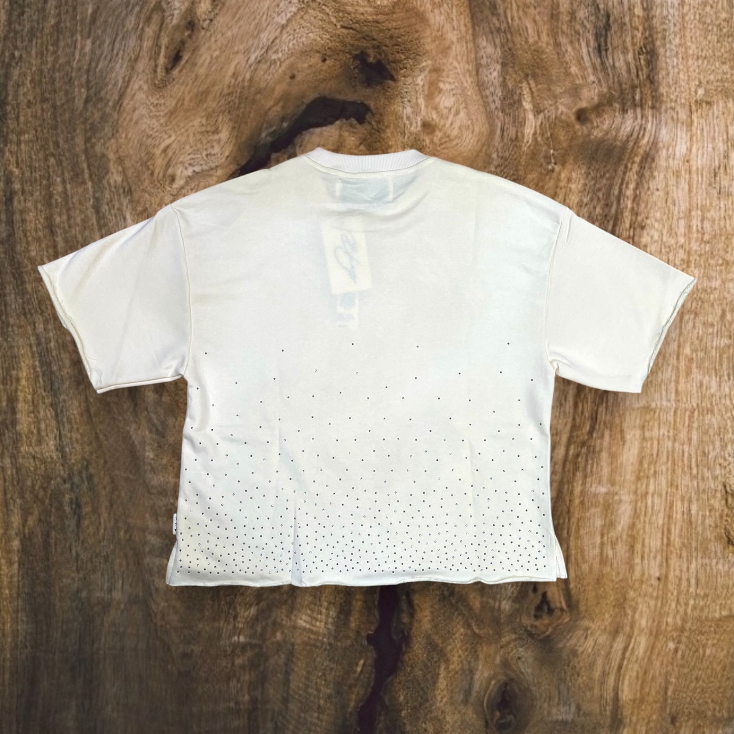 T1335 - Wanderer with Rhinestones Cropped Top T-Shirt
