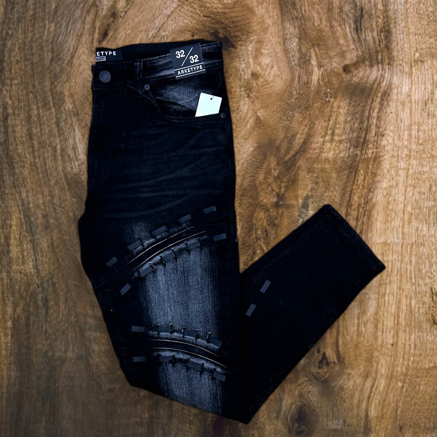 P425 - Nelson Laced Slim-Fit Stretch Jeans