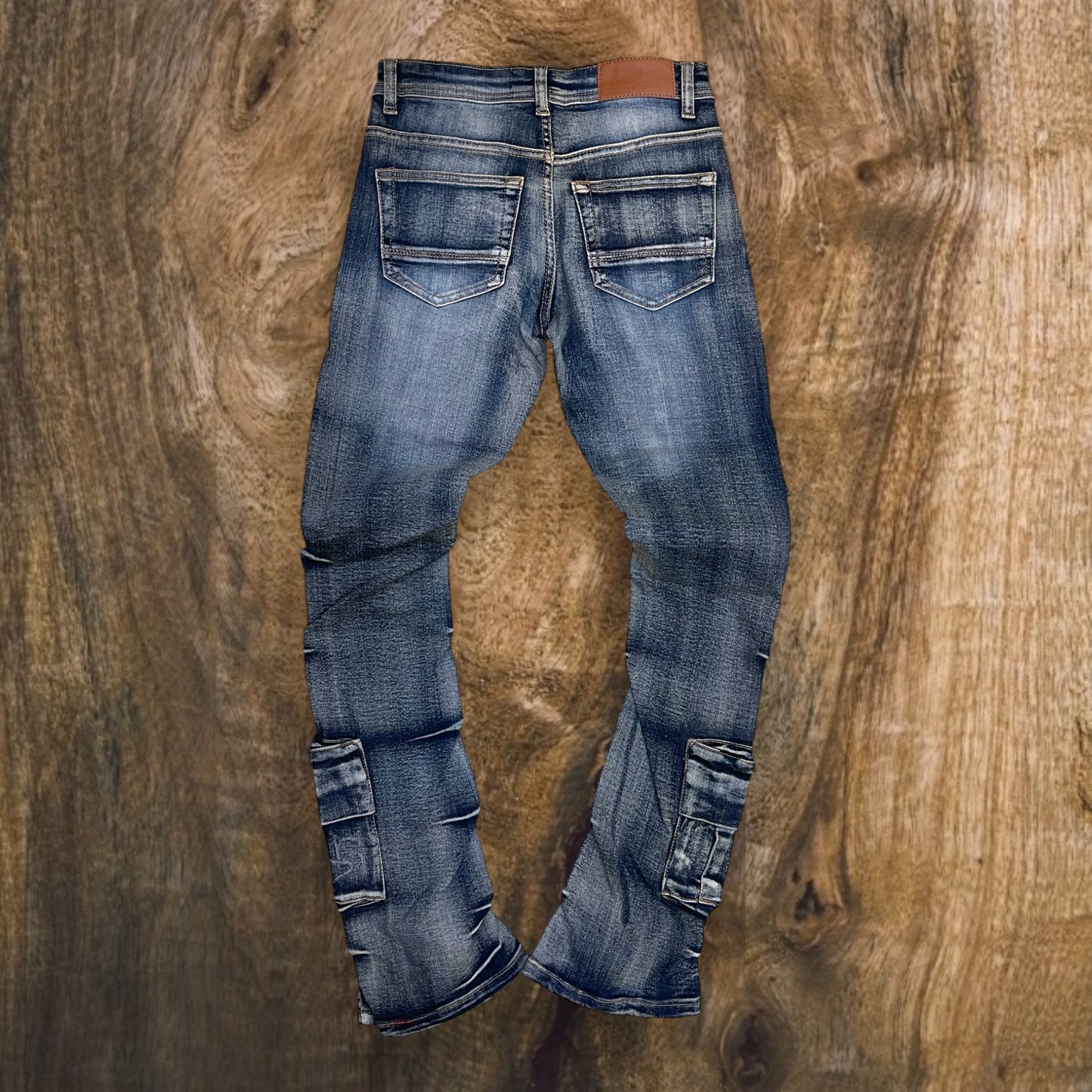 P444K - Boys' 8-18 Timeless Stacked Cargo Pocket Jeans