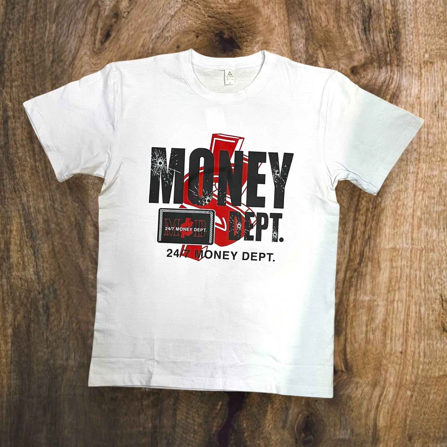 JC011425 - 24/7 Money Dept. Black/Red Regular-Fit Graphic T-Shirt