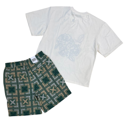 610-11110 - Built to Hustle Tapestry with Boxy Cropped Shirt, Shorts SET