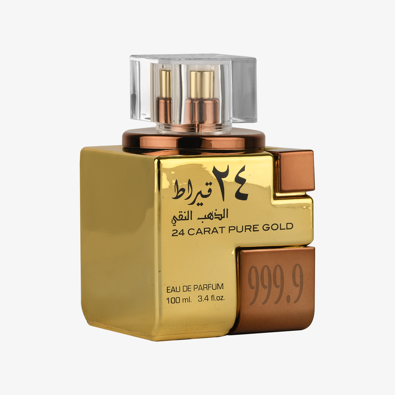 Lattafa 24 Carat Pure Gold for Men Eau de Parfum Spray, 3.4 Ounce