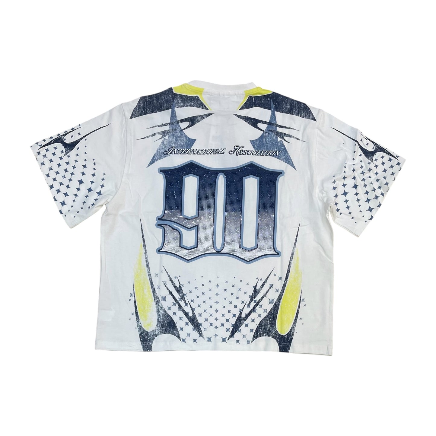 WH-KT26S551 - Republic Premium Rhinestone Boxy Graphic T-Shirt