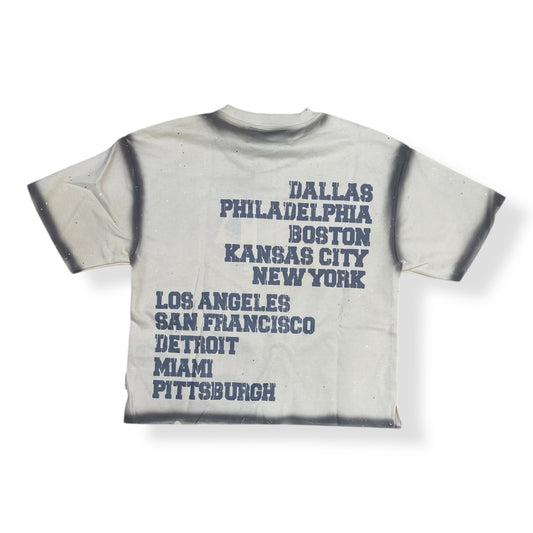 T1402 - Hunter with Rhinestones Cropped Top T-Shirt