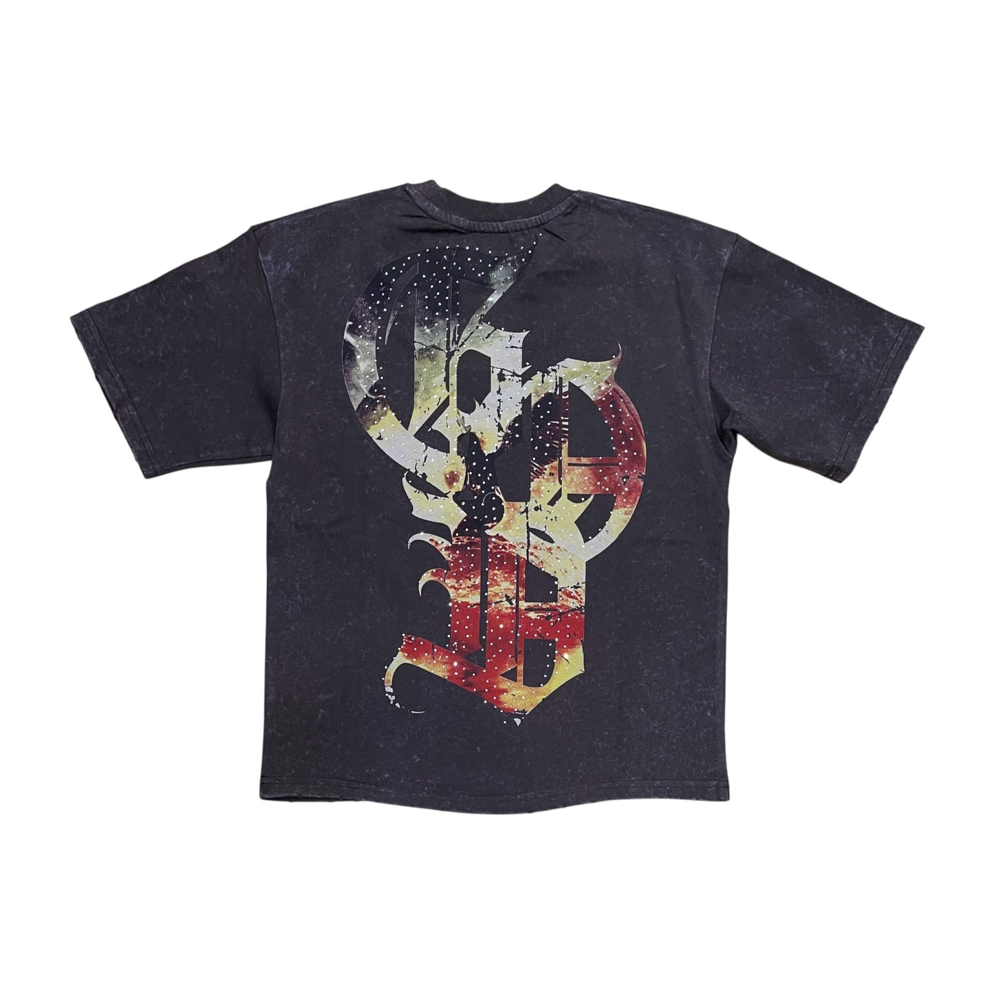 KR603K - Boy's/Kid's Messenger of God Rhinestones Cropped Top T-Shirt