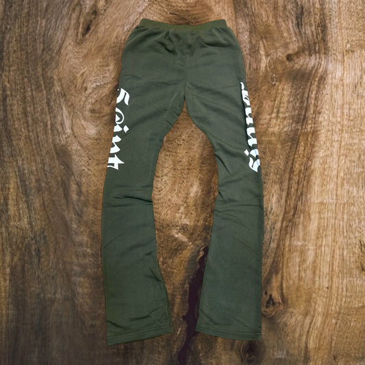SB3401 - Saint Sinner Puff Print Fleece Stacked Pants