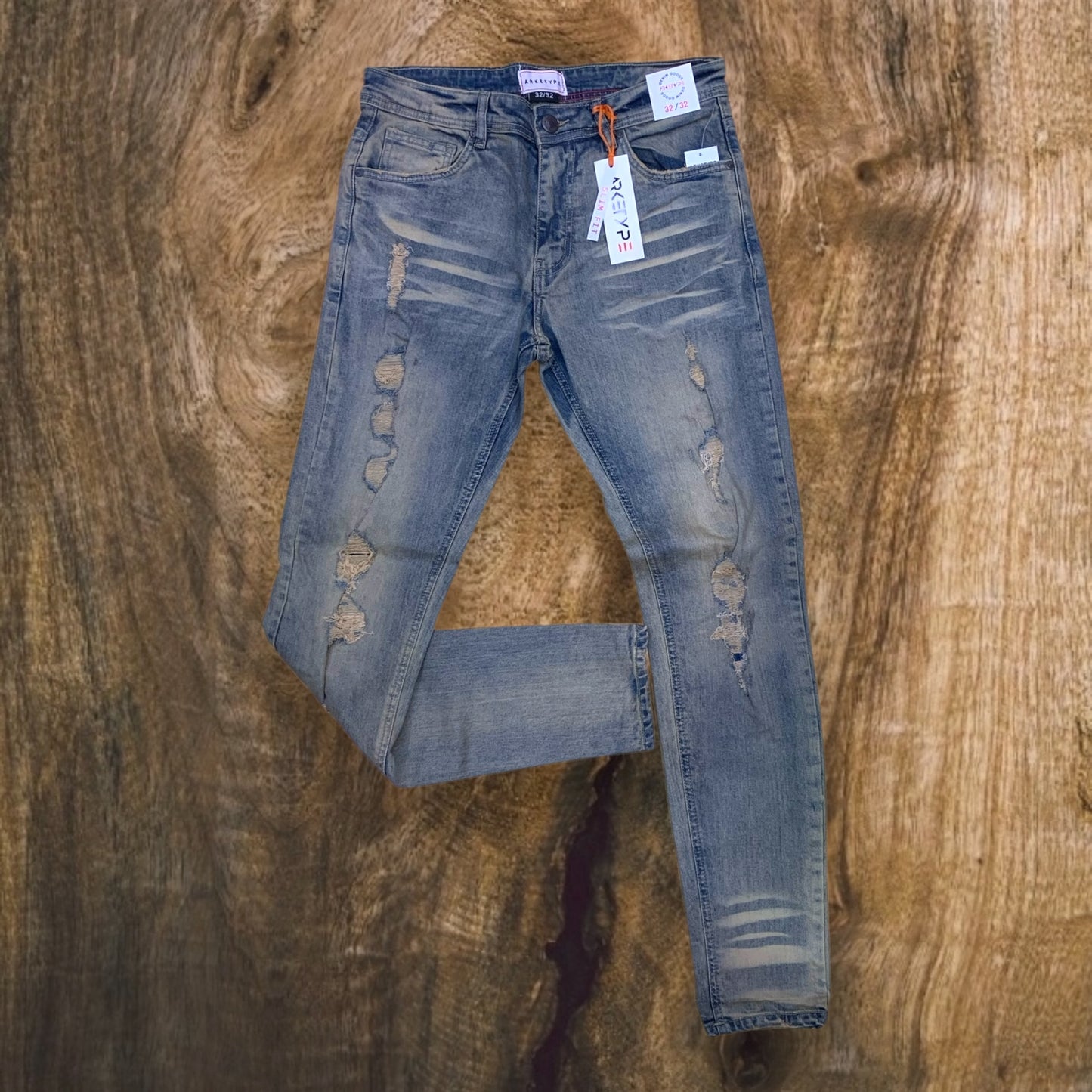 PC03 - Core Ripped Slim-Fit Stretch Jeans