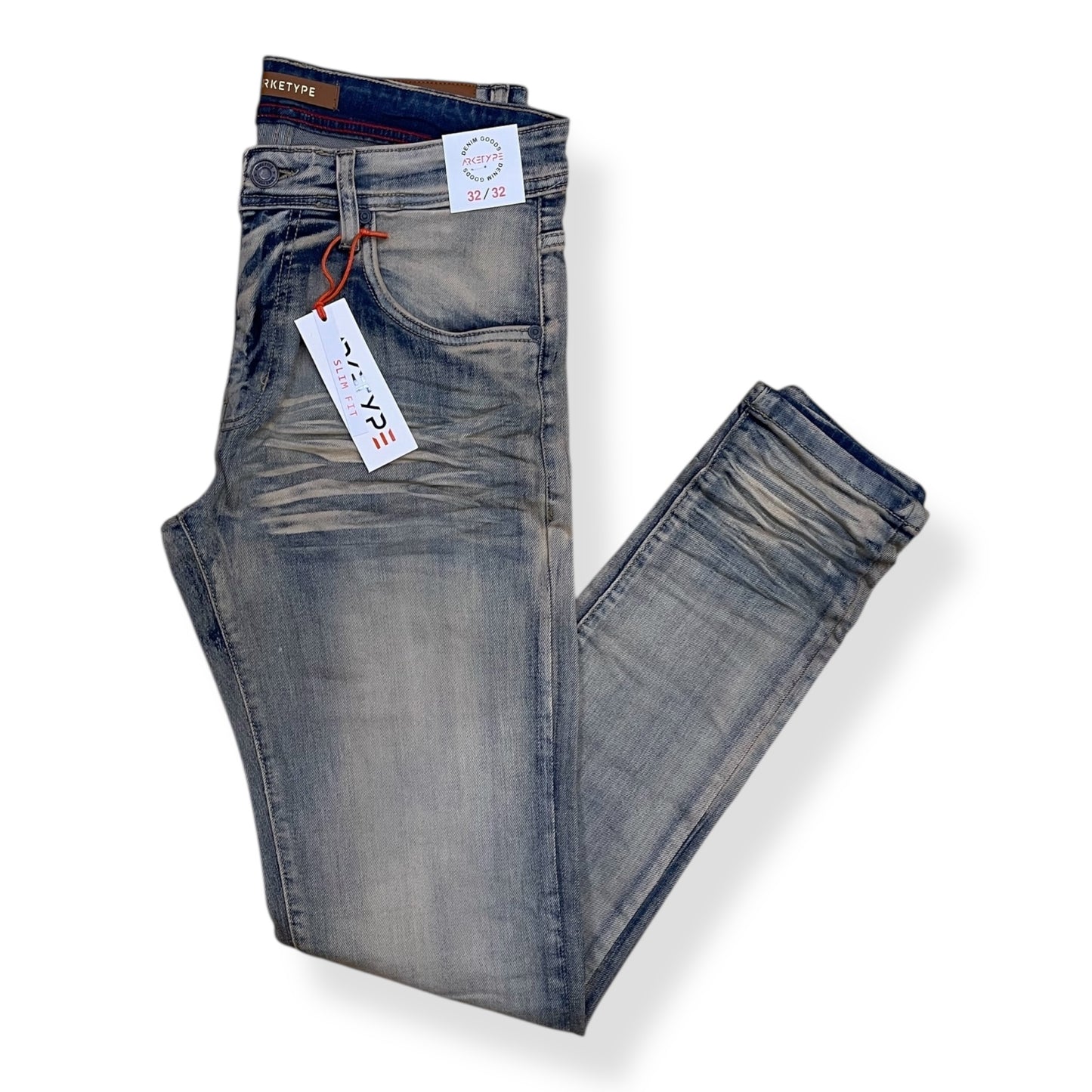 PC05 - Core Washed Clean Look Slim-Fit Stretch Jeans