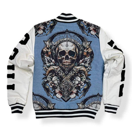 DF5503 - Rebel Soul Tapestry Graphic Varsity Jacket