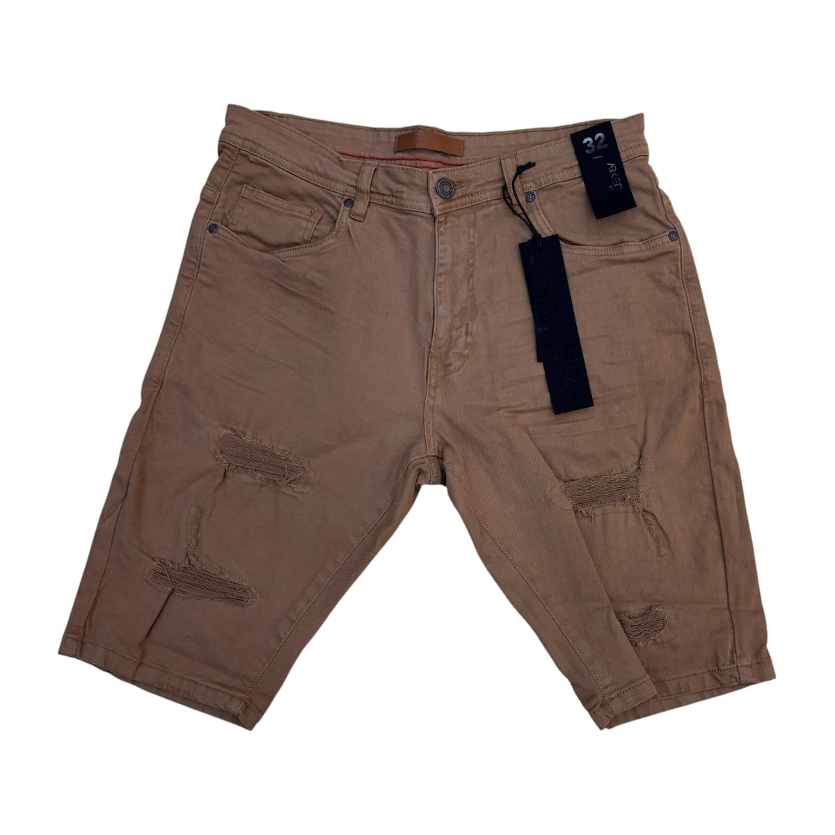 WH-SC02 - Core Twill Ripped Slim-Fit Stretch Shorts