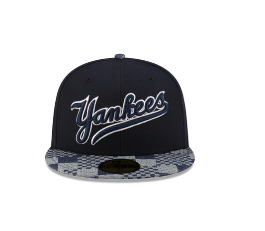 70863985 - New York Yankees NAVY PATTERN DENIM LTBLUE 59FIFTY Fitted