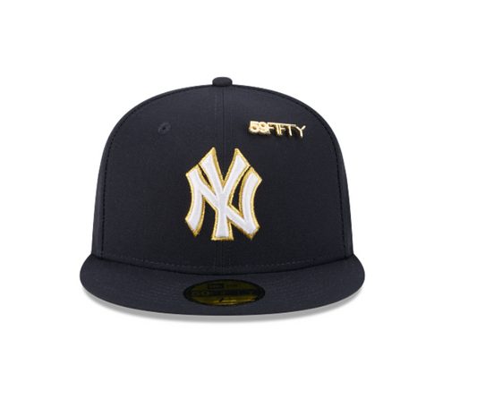 60750700 - New York Yankees Navy & Gold with pins 59FIFTY Fitted