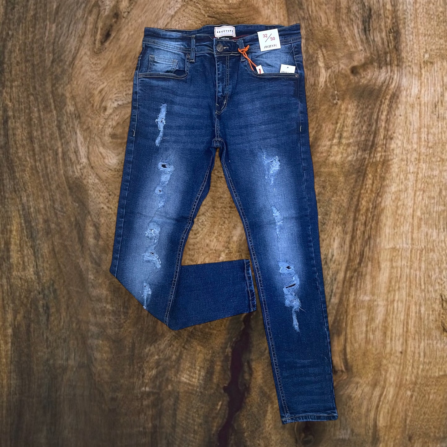 PC03 - Core Ripped Slim-Fit Stretch Jeans