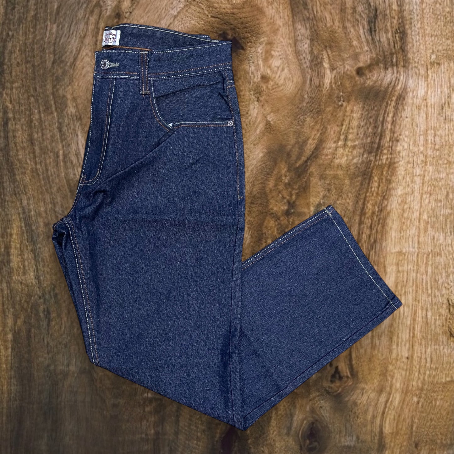 8RD60 - Basic Raw Denim Relaxed-Fit Pants