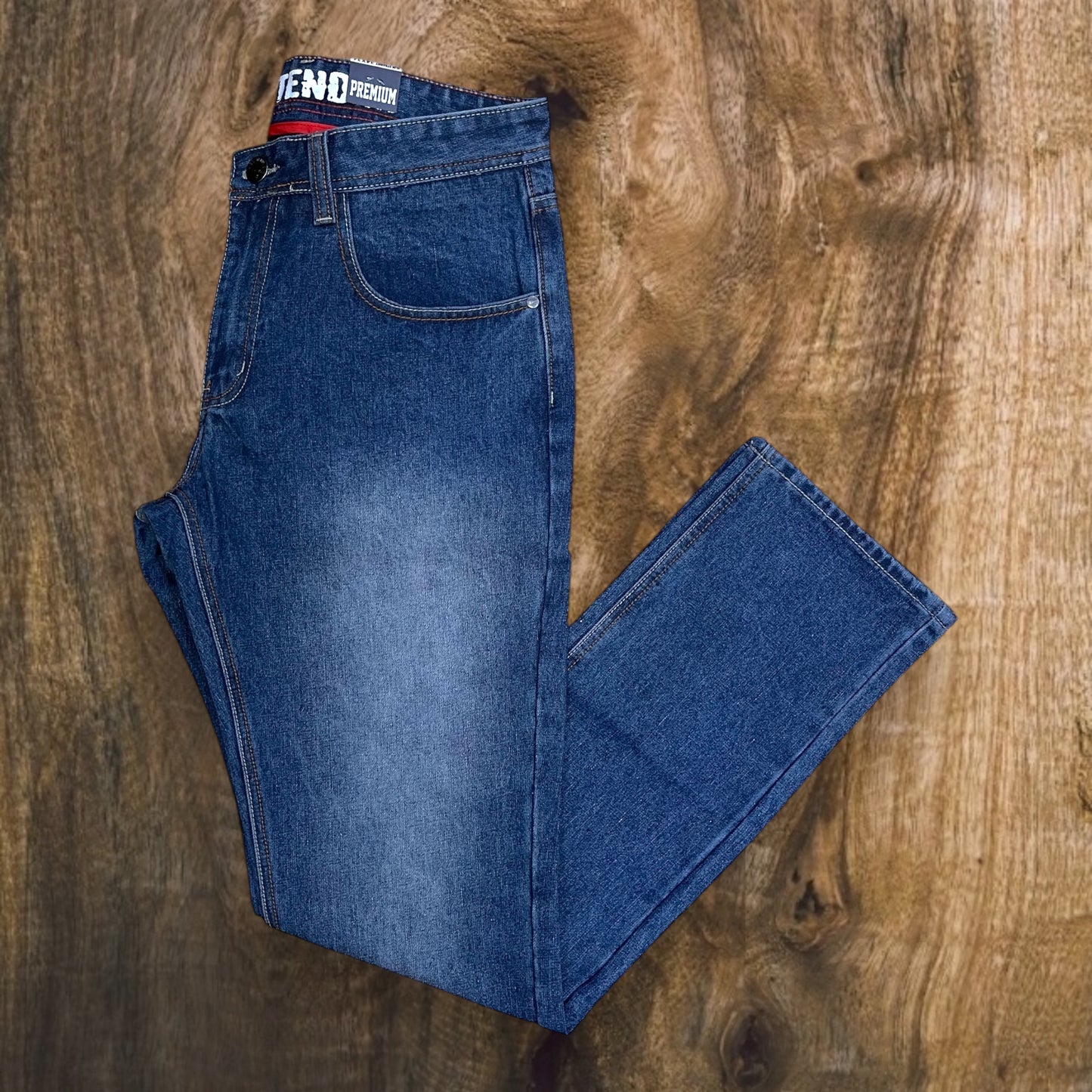 8RD80 - Basic Washed Relaxed-Fit Denim Pants