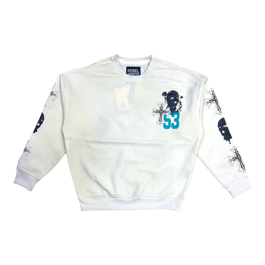 152-319 - Mask 53 Fleece Graphic Crewneck