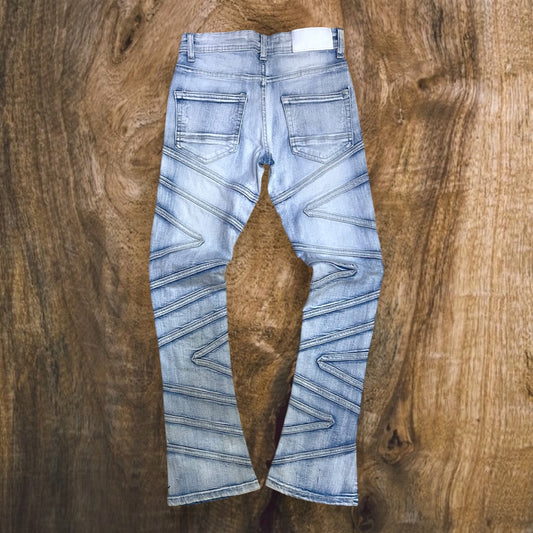 P432K - Boys/Kids 8-18 Charlie Stacked Flare Jeans