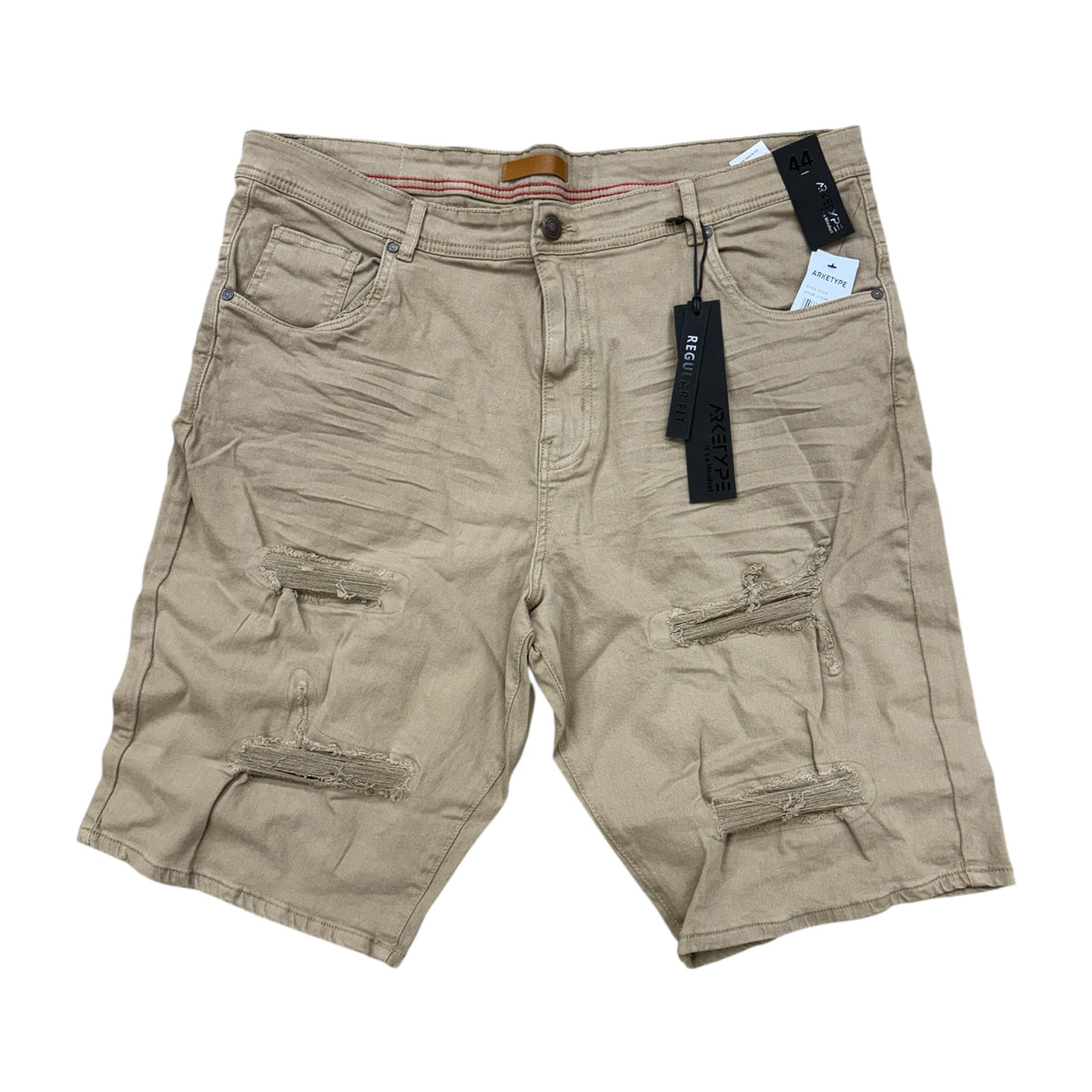 SC02X - Big Men's Core Twill Ripped Slim-Fit Stretch Shorts