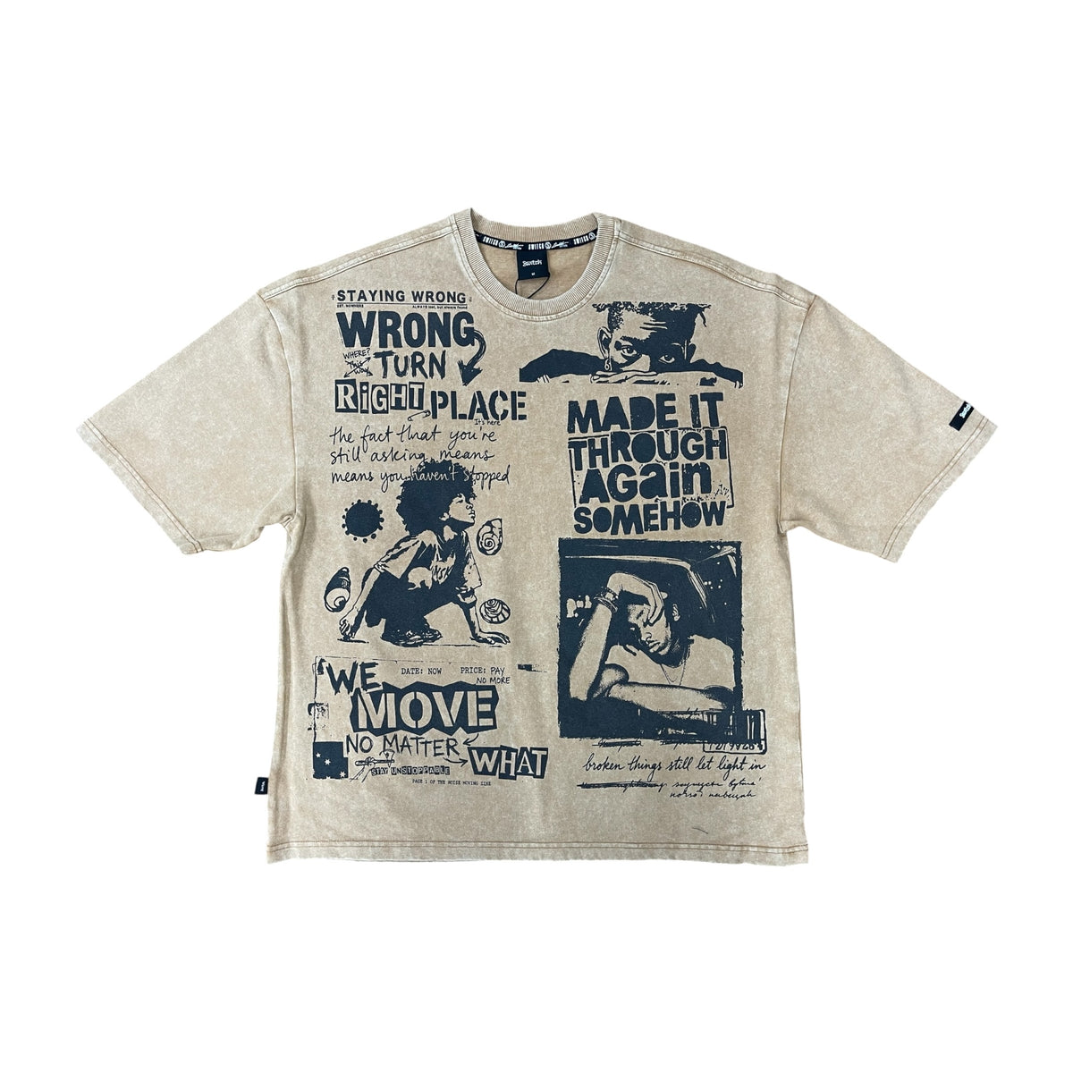 WH-SW6188 - Made It Through Better Boxy Graphic T-Shirt