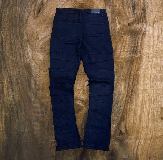 P482K - Boy's/Kid's Maze Stacked Jeans
