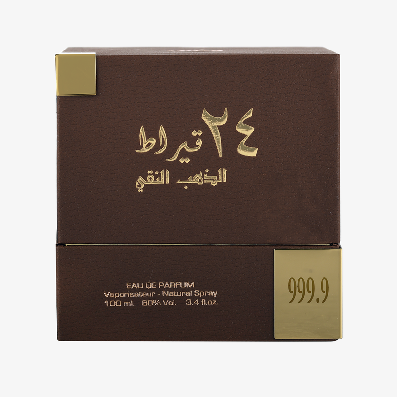 Lattafa 24 Carat Pure Gold for Men Eau de Parfum Spray, 3.4 Ounce