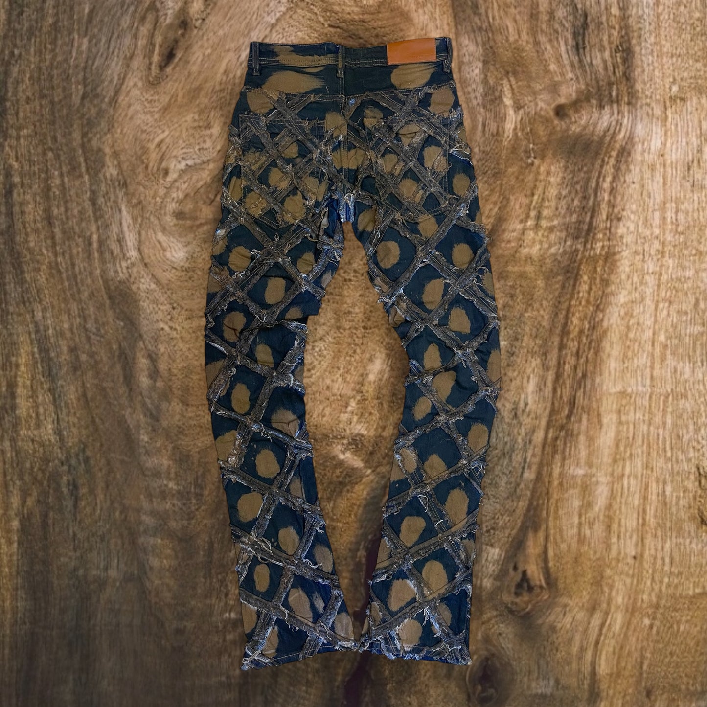 P525 - Premium Cross Roads Stacked Flare Jeans