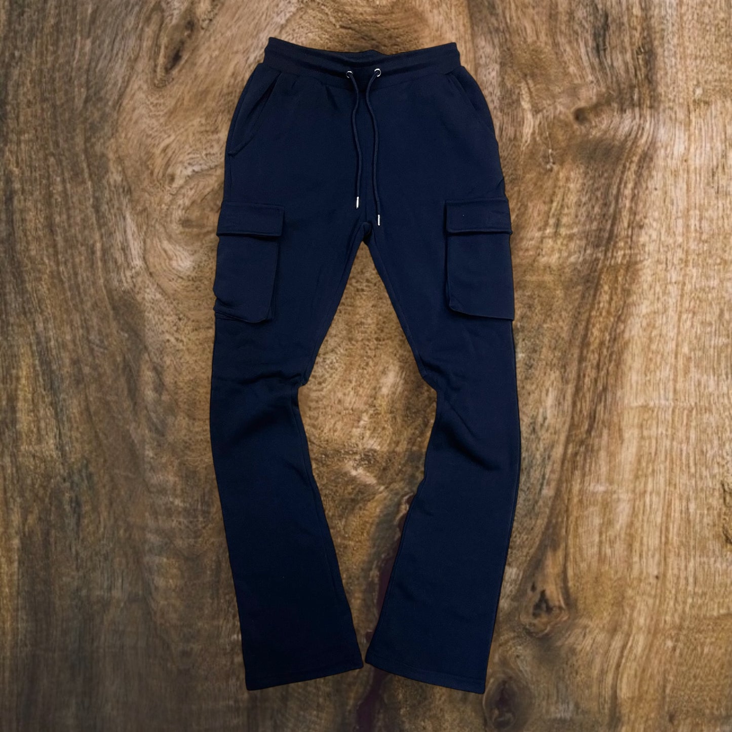 FB3423 - Cozy Cargo Pocket Fleece Stacked Pants