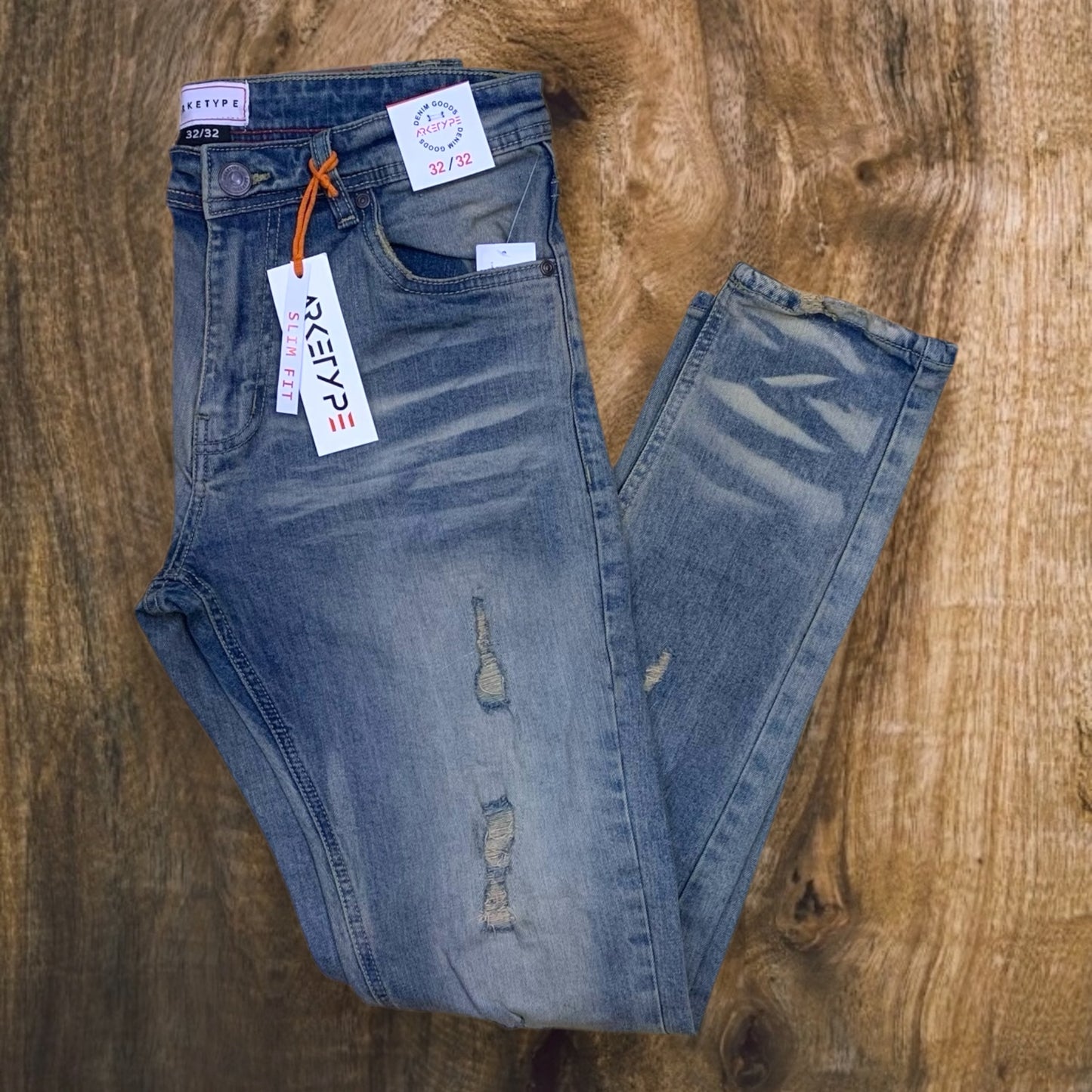 PC03 - Core Ripped Slim-Fit Stretch Jeans