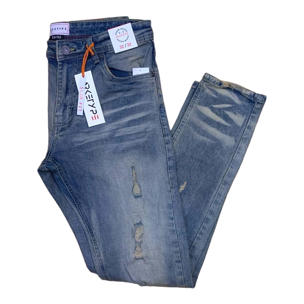 PC03 - Core Ripped Slim-Fit Stretch Jeans