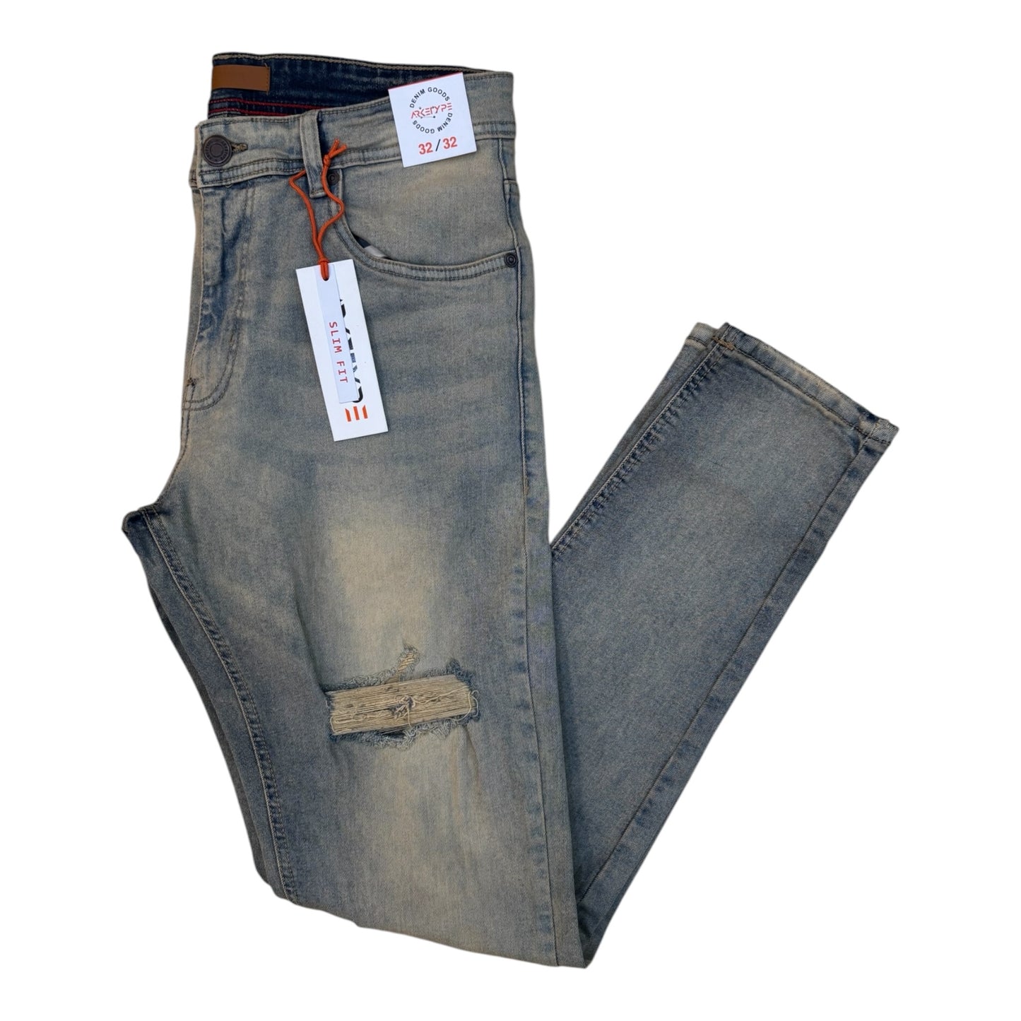 WH-P607 - Ricky Essential Ripped Slim-Fit Stretch Jeans