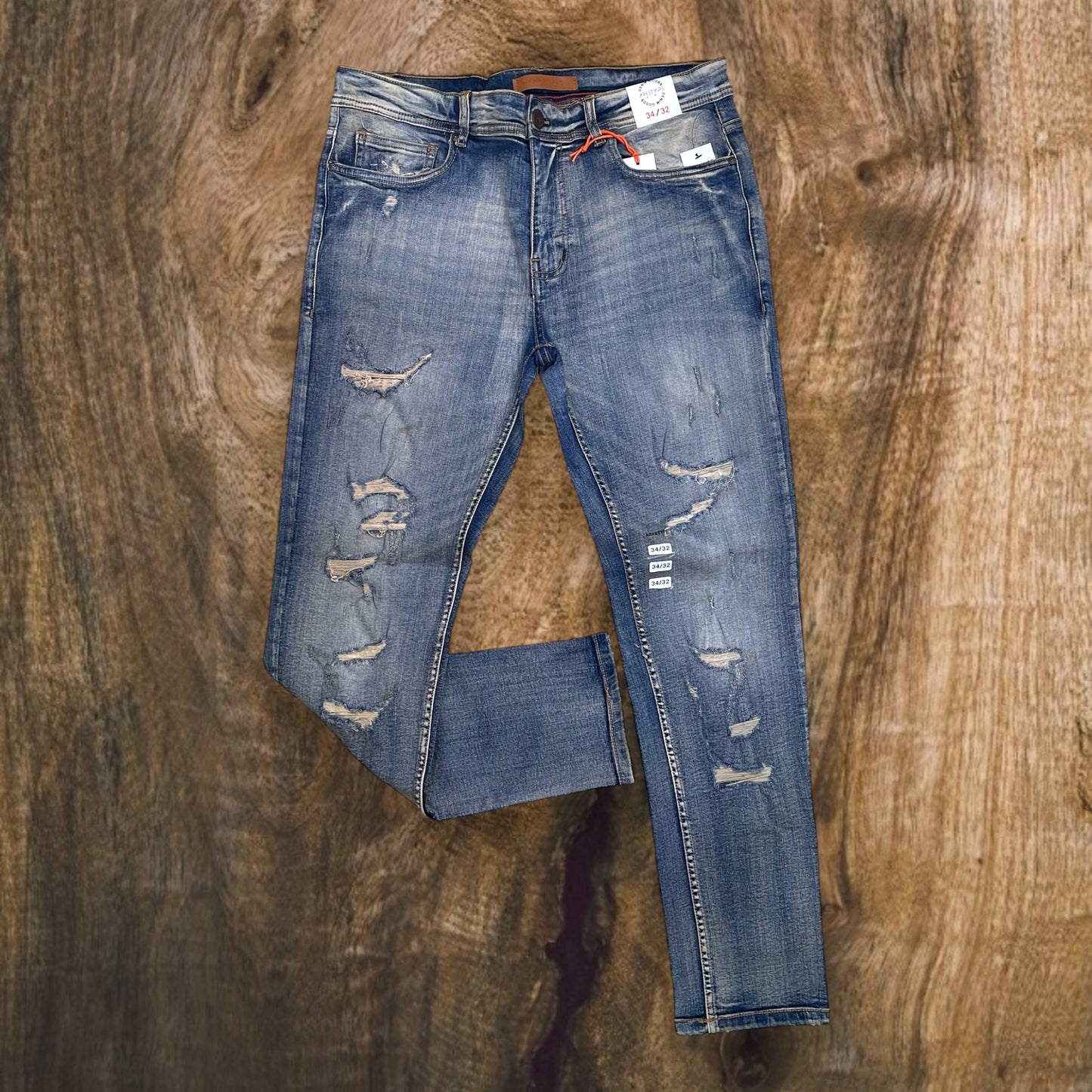 P502 - Laredo Ripped Slim-Fit Stretch Jeans