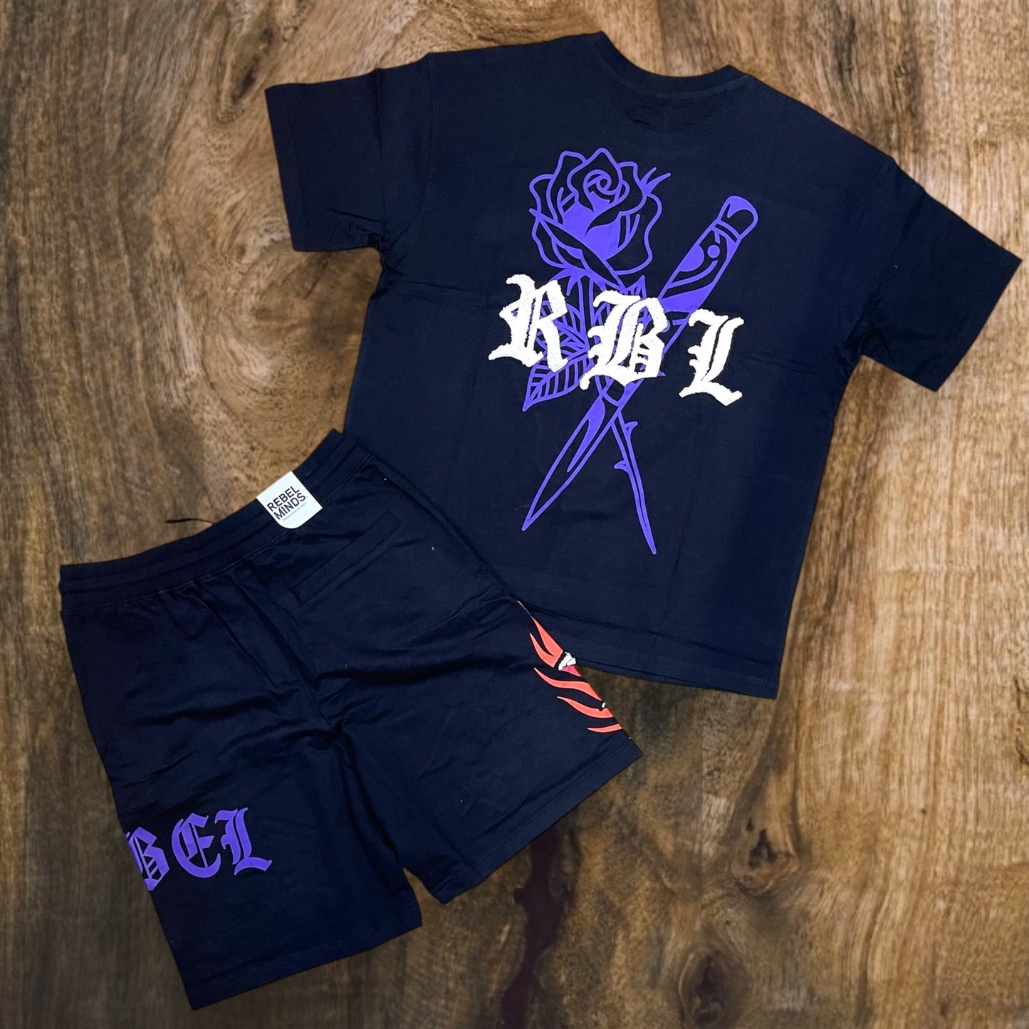 151-161 - Born Rebel Oversize Shirt, Shorts SET