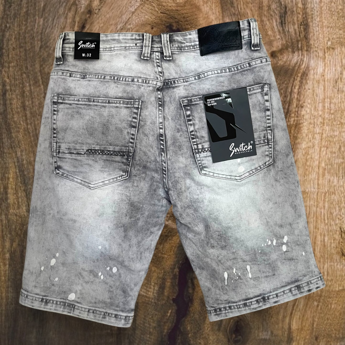 SS4701 - Ripped Denim Stretch Shorts
