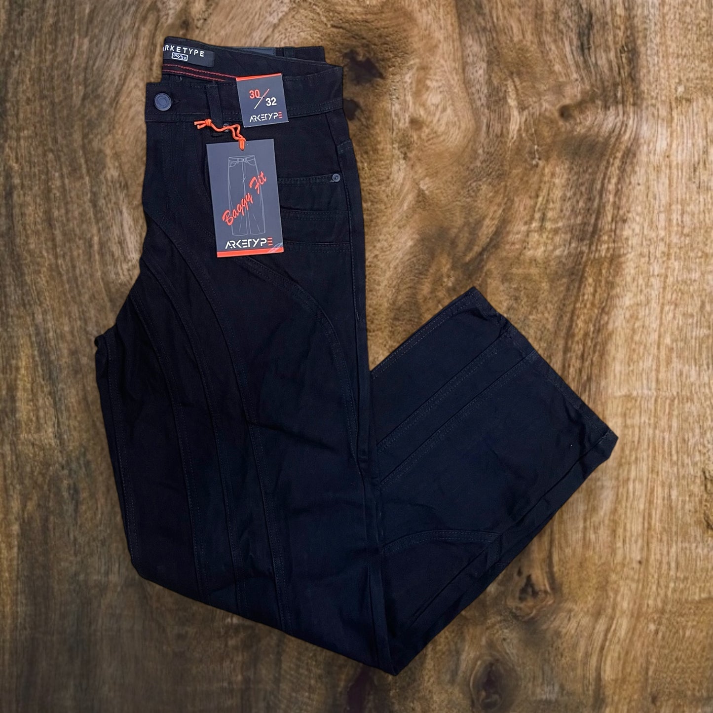 P437 - Multi Panel Baggy-Fit Jeans