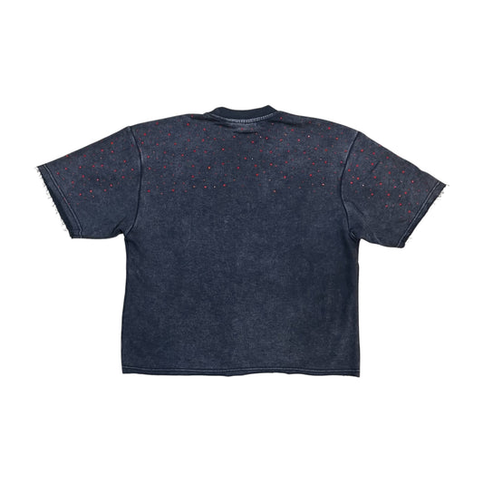 WH-610-11144 - Smells Like Cash with Rhinestone Cropped Graphic T-Shirt