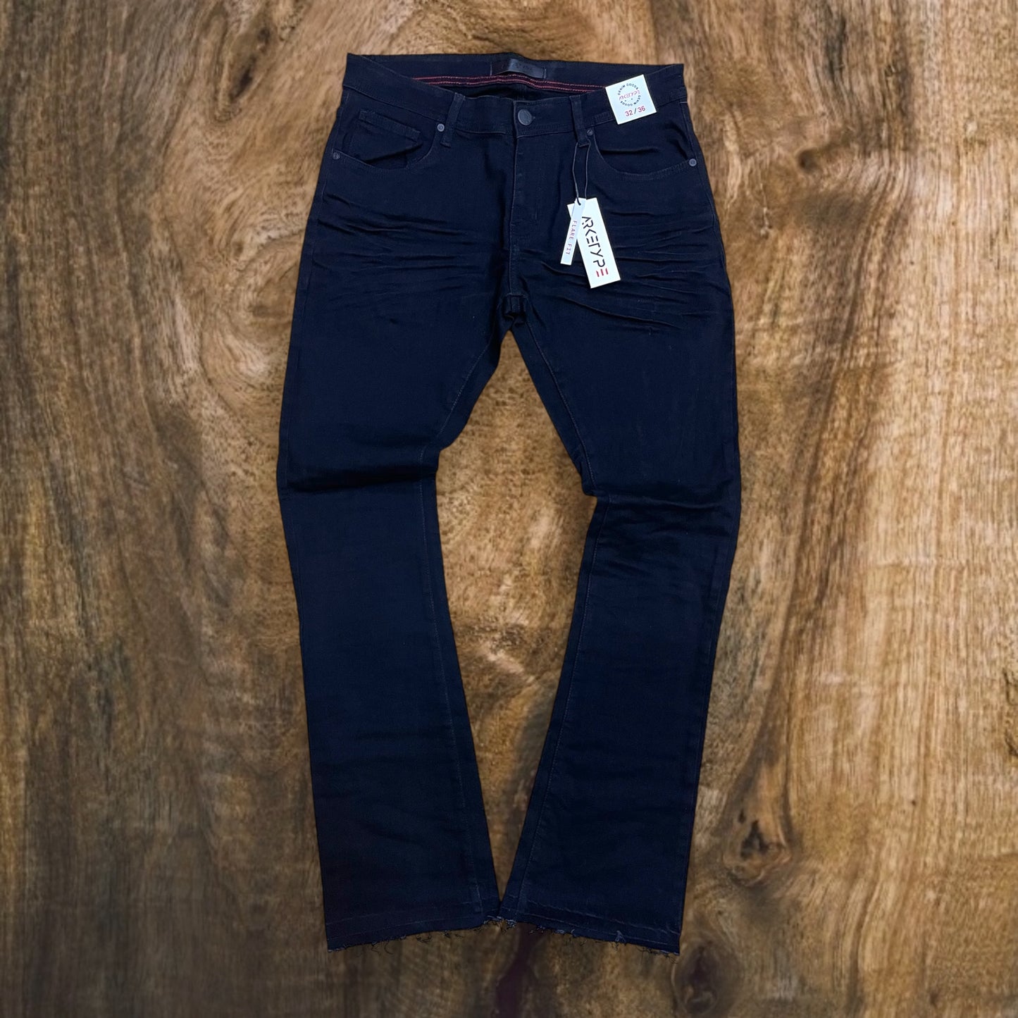 P537 - Essntl Stretch Stacked Flare Jeans