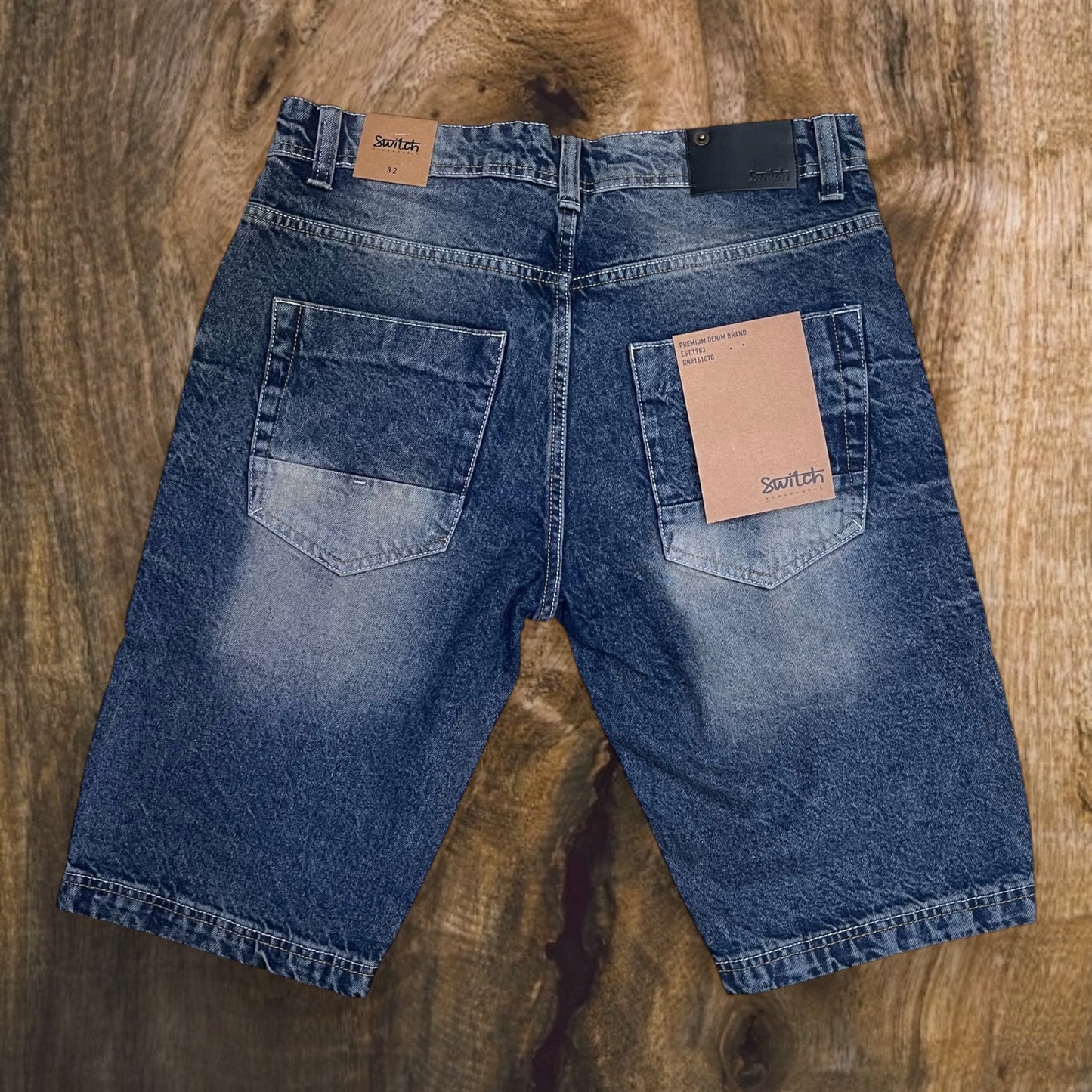 SS5700 - Premium Distressed Rip & Repair Non-Stretch Denim Shorts