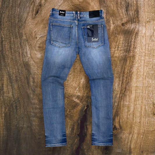 SS4657 - Premium Washed Ripped Slim-Fit Stretch Jeans