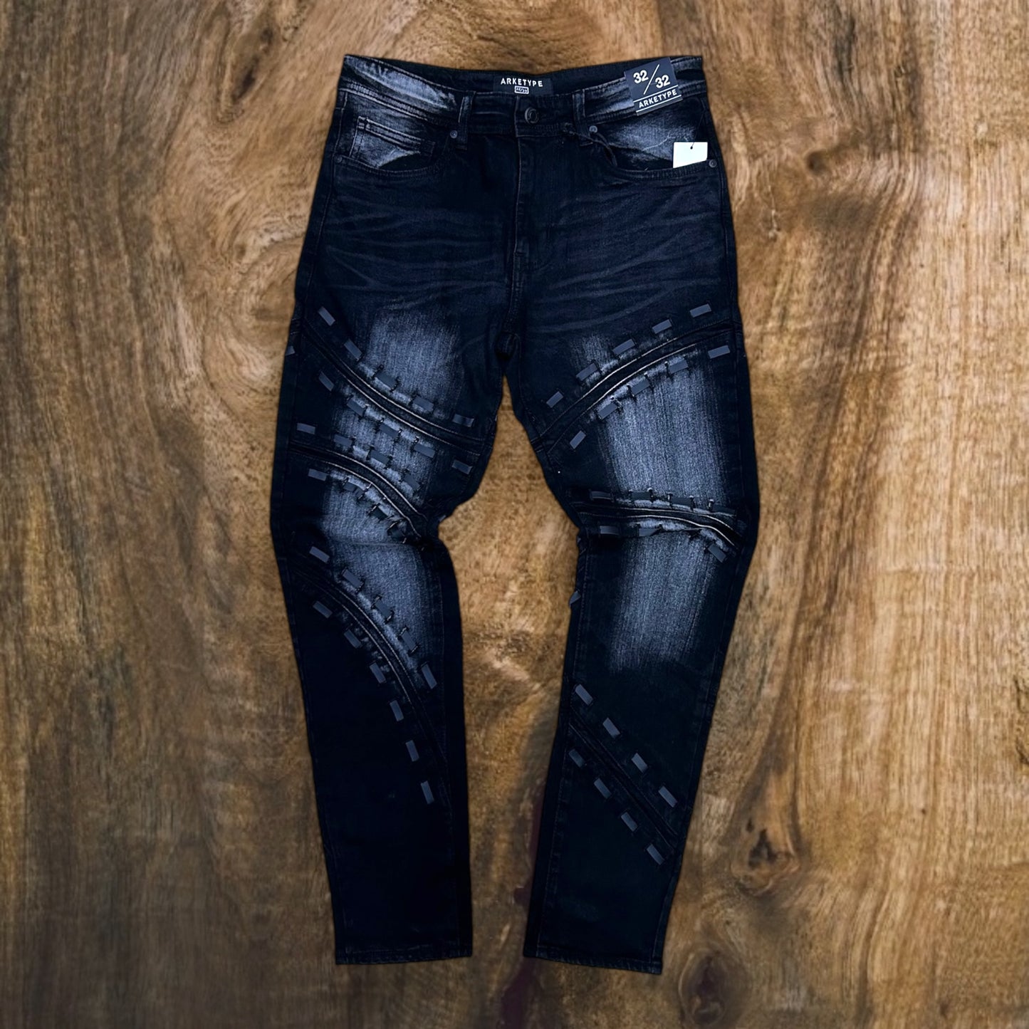 P425 - Nelson Laced Slim-Fit Stretch Jeans