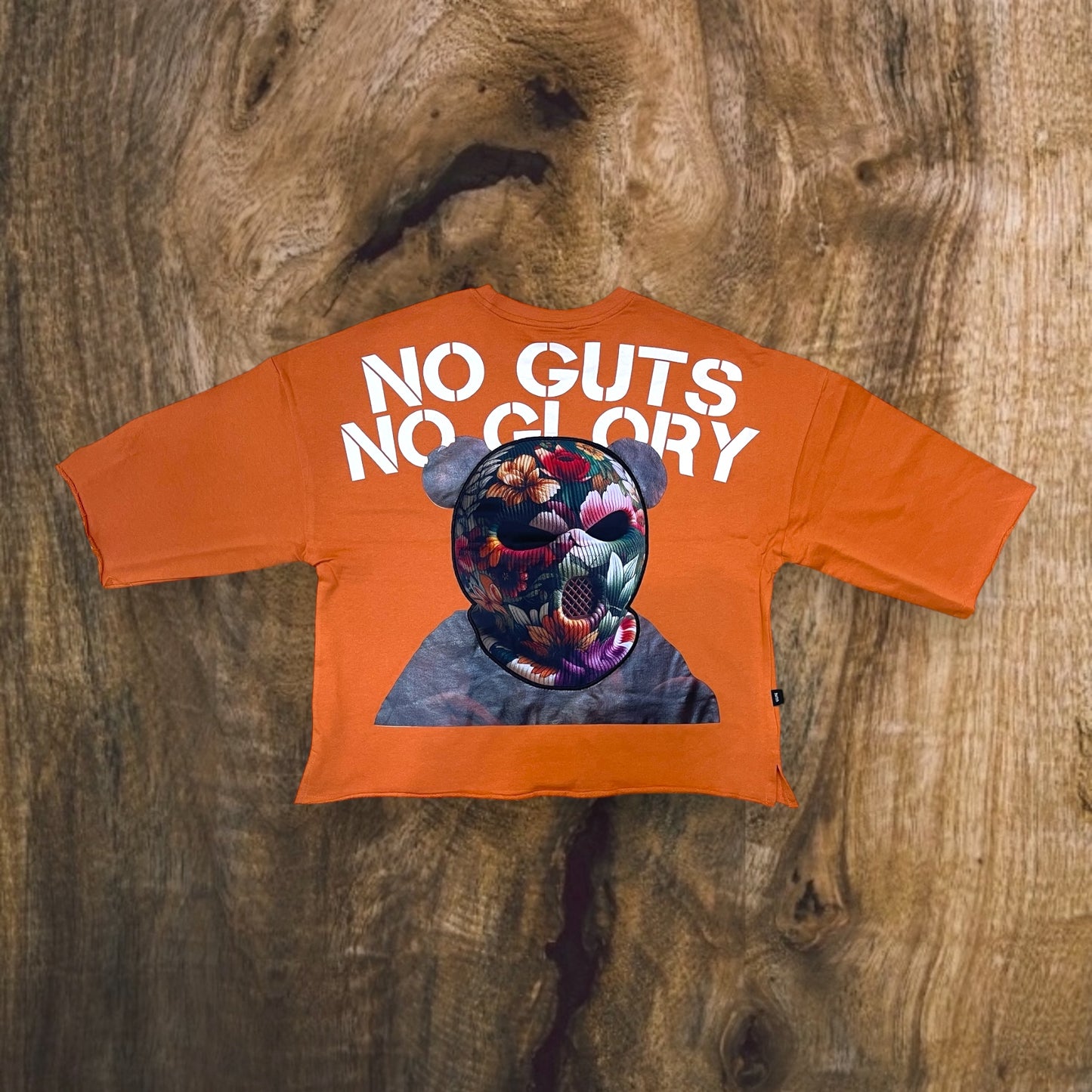 SW5121 - No Guts No Glory Graphic Cropped Top T-Shirt